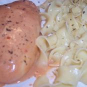 Chicken With Tomato Alfredo Sauce