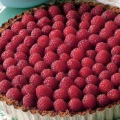 Chocolate-Raspberry Tart with a Gingersnap Crust