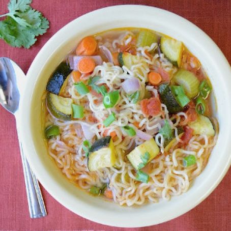 Ramen vegetable soup