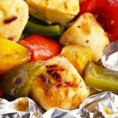 Grilled Pineapple-Chicken Kabob Packs