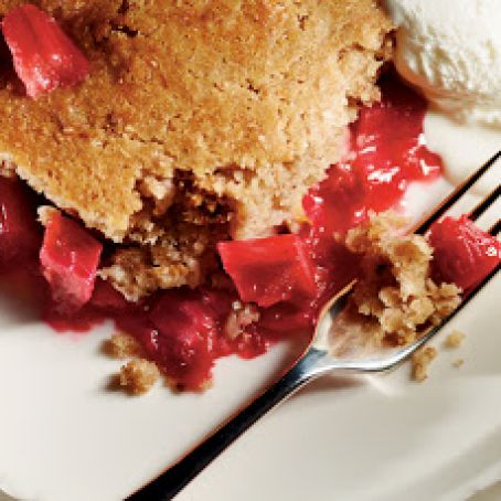 Baked Apple(or Strawberry) Rhubarb Cobbler