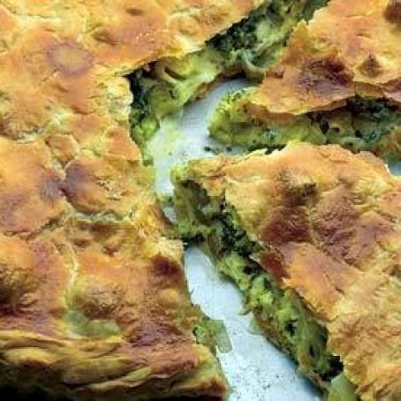 Broccoli and gorgonzola pie