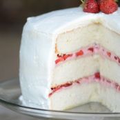 Strawberry tall cake