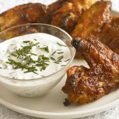 Baked Bbq Wings with Blue Cheese Dip