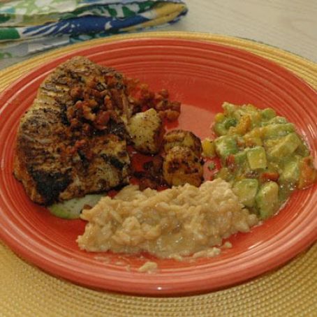 African Adobo-Rubbed Tuna Steaks