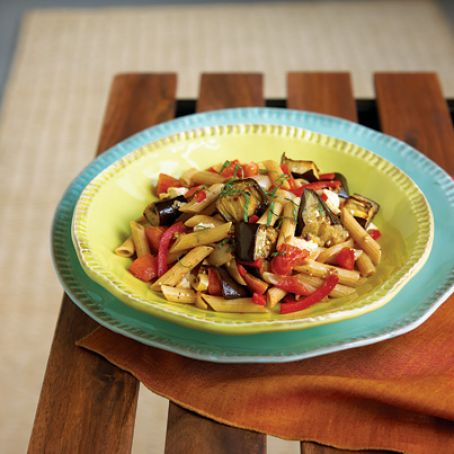 Whole Wheat Penne with Eggplant and Tomato
