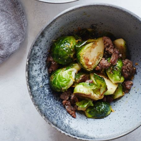 Brussels Sprouts with Sausage and Cumin