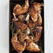 ROAST CHICKEN w/HERB & GARLIC PAN DRIPPINGS