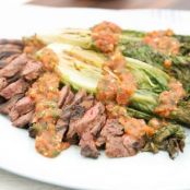 Skirt Steak Marinated with Roasted Tomato Salsa