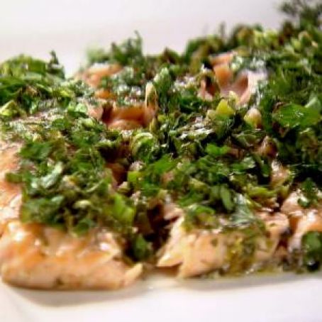 Roasted Salmon with Green Herbs (Ina Garten)