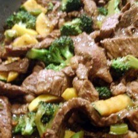 szechuan beef and broccoli