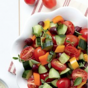Pepper, Cucumber & Tomato Salad