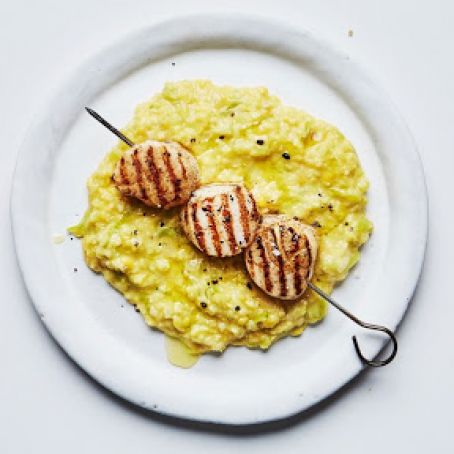 Grilled Scallops with Creamed Corn