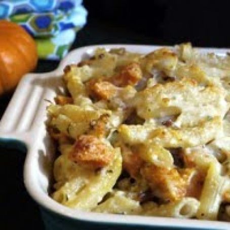 Baked Pasta with Roasted Pumpkin & Bacon