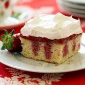PERFECT STRAWBERRY POKE CAKE