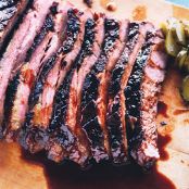 Brisket ~*~ Braised Brisket with Bourbon-Peach Glaze