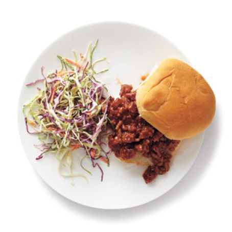 Turkey Sloppy Joes With Coleslaw