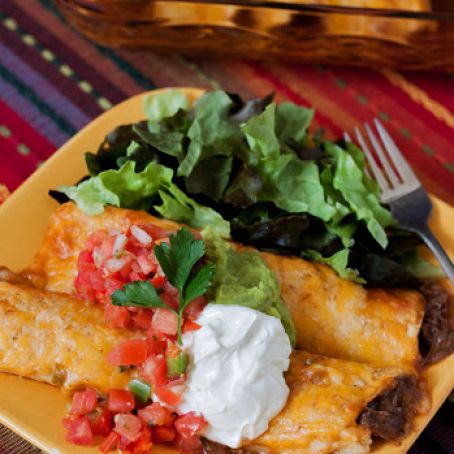 Pressure Cooker Shredded Beef Enchiladas