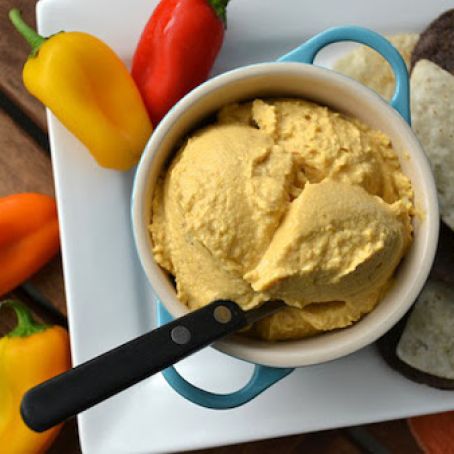 Smoky White Bean and Roasted Yellow Pepper Hummus