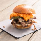 Braised Brisket Sandwiches with Pimento Cheese
