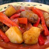 Skillet Italian Sausages with Peppers, Onions, and Potatoes