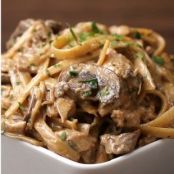 Creamy Mushroom Chicken Fettuccine