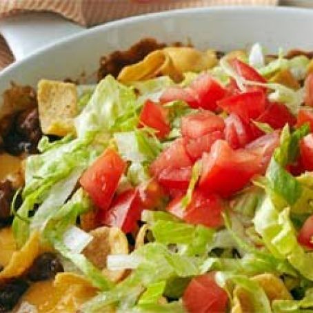 Cheesy Beef-Corn Chip Skillet