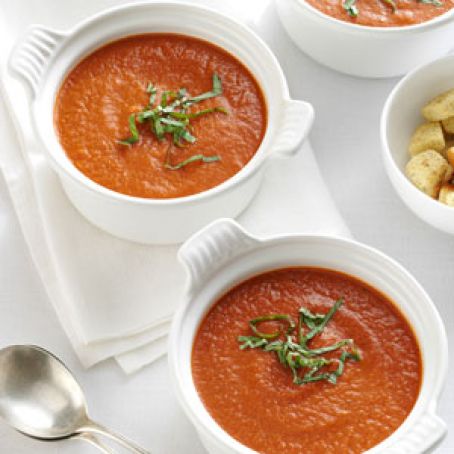 Roasted Tomato Soup with Fresh Basil Recipe
