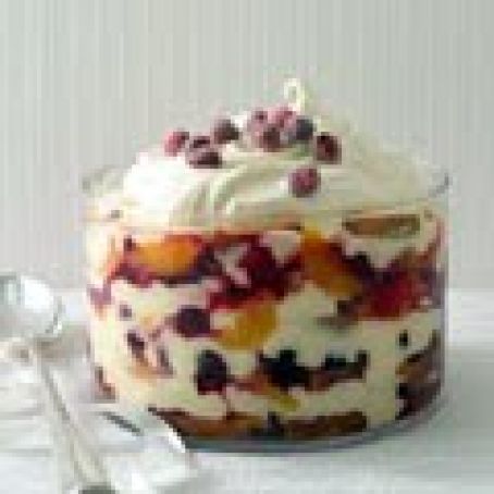 Cranberry Orange Custard Trifle