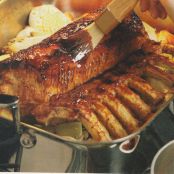 Roasted Pork Loin with molasses glaze