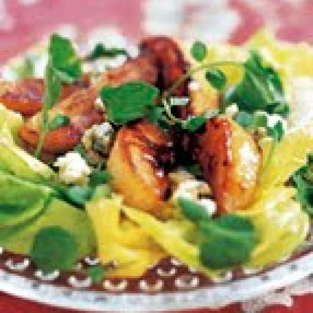 Green Salad with Roasted Pears and Blue Cheese (Americas Test Kitchen)