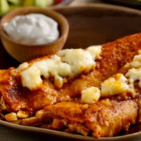 Chile and Roasted Garlic Chicken Enchiladas