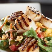 Zesty Grilled Scallops with a Mango & Arugula Salad