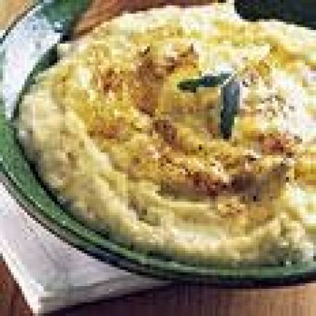Mashed Potatoes with Sage and White Cheddar Cheese