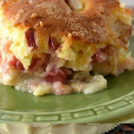Rhubarb Cream Cake