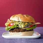 Chorizo Burgers with Sweet Corn Guacamole