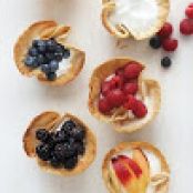 Tortilla Cups with Yogurt and Fresh Fruit