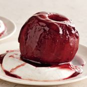 Poached Apples with Vanilla Yogurt