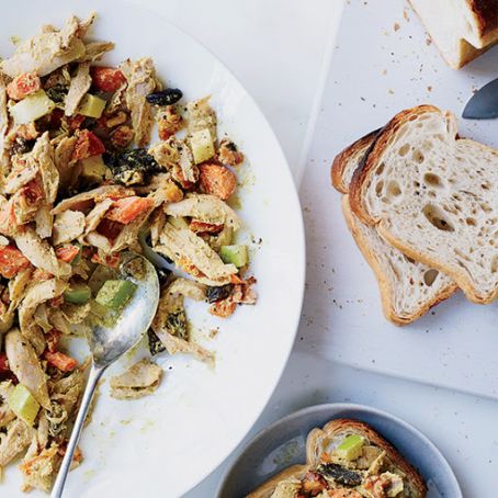 Curried Chicken Salad with Roasted Carrots