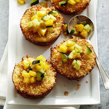 Crab-Shrimp Cakes w/Mango-Cucumber Salsa