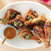 Chipotle-Mango Barbecue Chicken With Cilantro Chimichurri