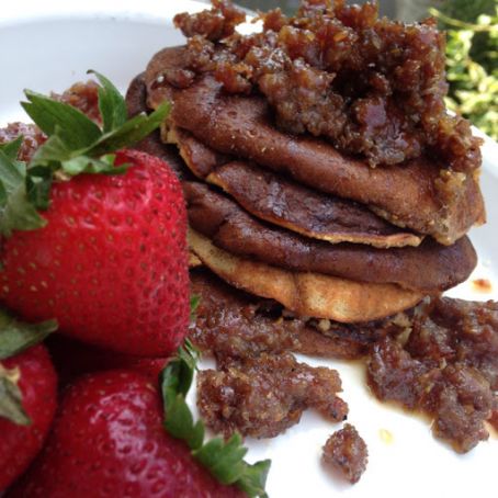 Maple Sausage and Almond Butter Pancakes