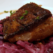 Pork Belly: Slow Cooker Braised Apples & Cabbage
