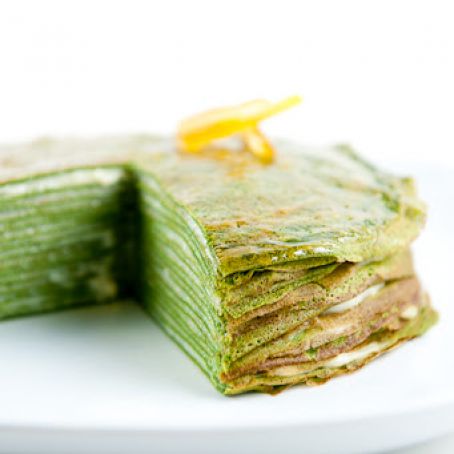 DESSERT - Green Tea Crêpe Cake