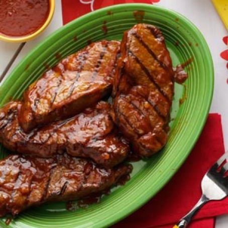 Chili-Beer Glazed Steaks Recipe