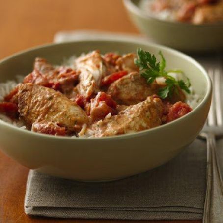 Quick Spicy Chicken with Peanut Sauce