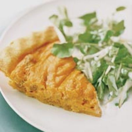 Andouille-and-Sweet Potato Pie with Tangy Apple Salad