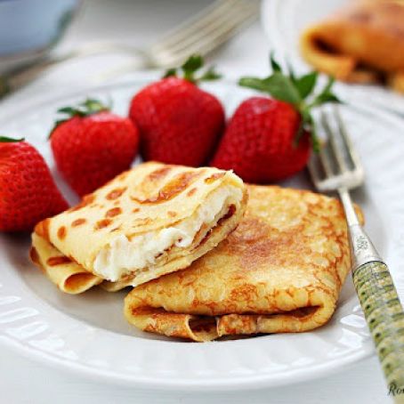 Ricotta and Orange Blintzes