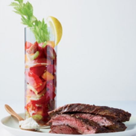 Skirt Steak with Bloody Mary Tomato Salad