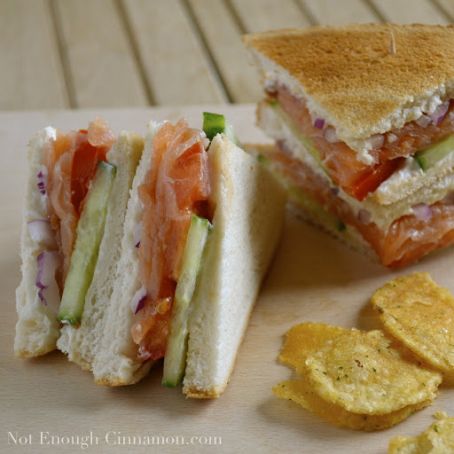 Smoked Salmon Club Sandwich